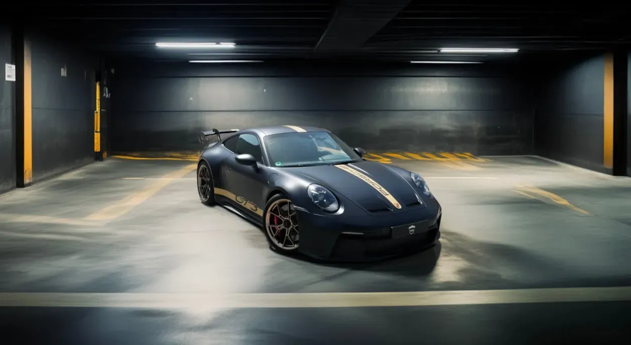 Porsche GT3 Matte Black view 4